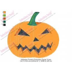 Halloween Pumpkin Embroidery Design 14
